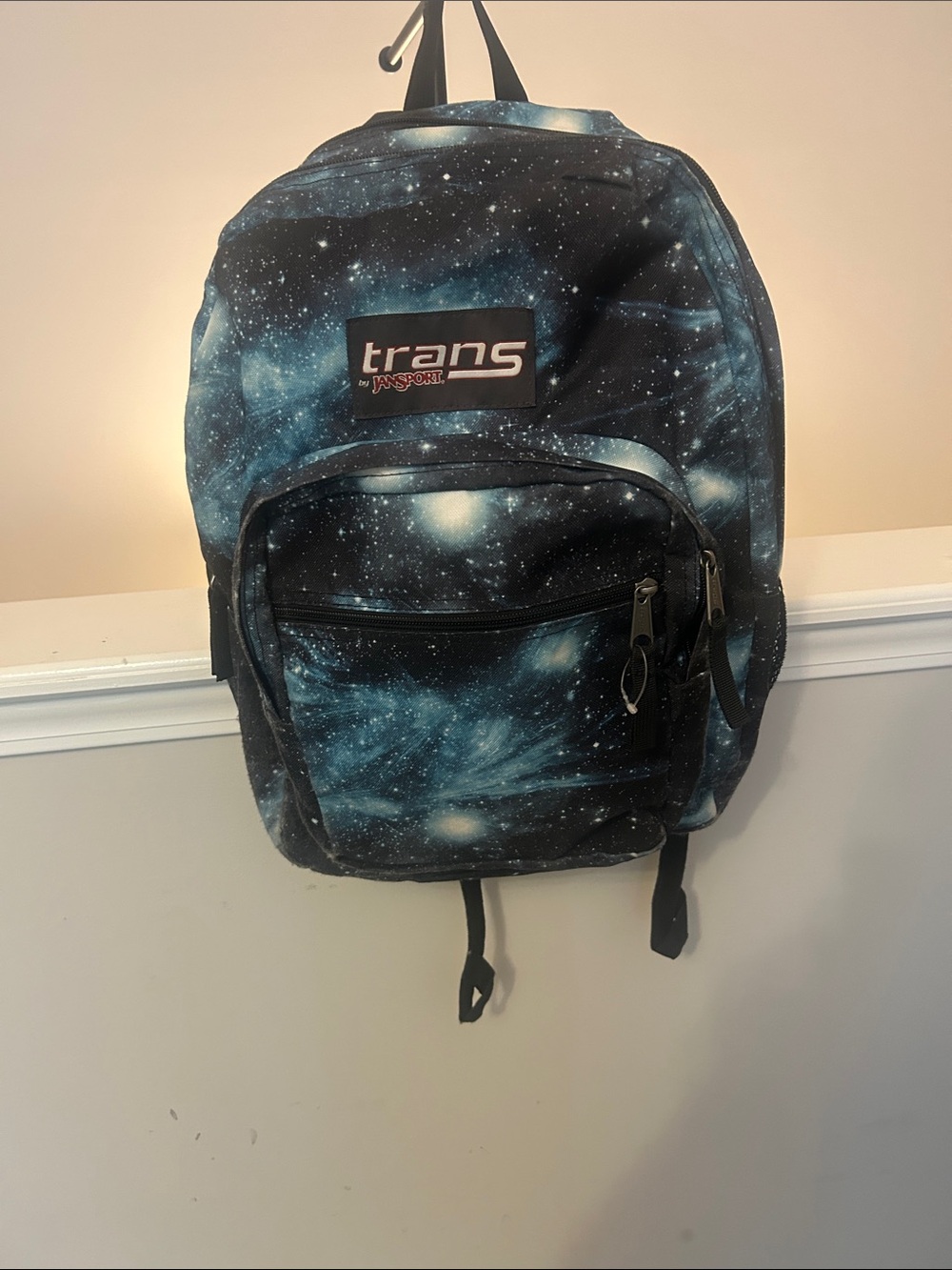 JanSport Black Faux Fur Lined Backpack Interior
